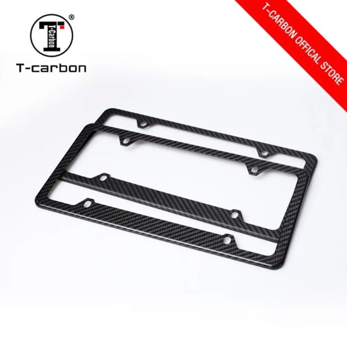 T-carbon USA License Plate Frame Tag Cover Protection Rack Carbon Fiber Frame