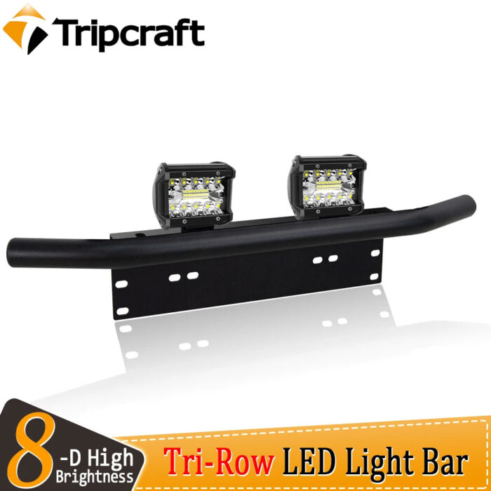 Tripcraft 3Rows LED Bar 2pc 4in 60W tri-row LED Light Bar Work Light for Car Tractor Boat OffRoad 12V barra led 4x4 off road