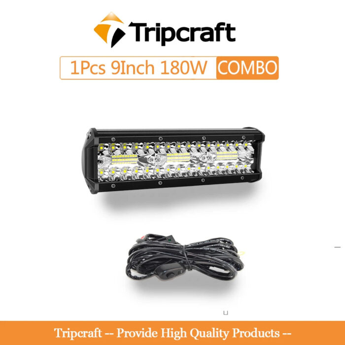 Tripcraft 3Rows LED Bar 9Inch LED Lights Bar LED Tractorfaros led para Camione 4X4 SUV ATV Driving 12V 24V Headlights