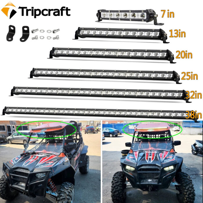 Tripcraft 7-38inch Single Row super Slim LED Light bar LED Work Light Bar 90W 120W 150W 180W 12V 24V For Offroad Car Bus Boat