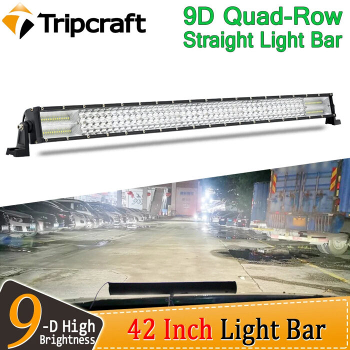 Tripcraft Quad-row 42inch Straight LED Light Bar offroad 4row LED work light bar Combo beam 576W 12V For SUV 4X4 OffRoad ATV Car