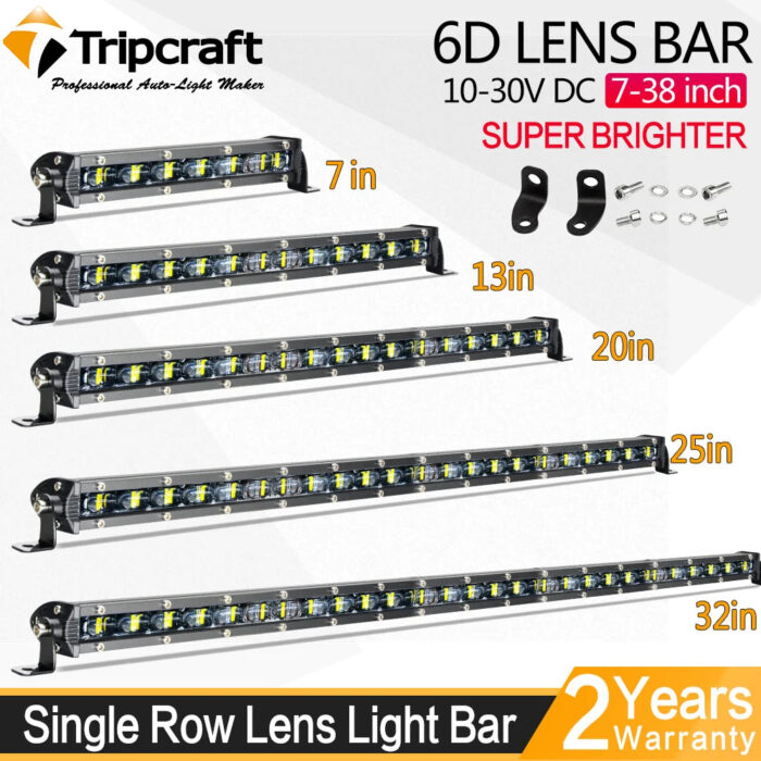 Tripcraft Super Bright LED Light Bar 6D Lens 7-38inch Offroad Combo Led Bar for Lada Truck 4x4 SUV ATV Niva 12V 24V Auto Driving