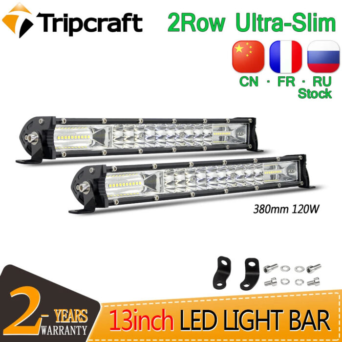 Tripcraft led bar Slim 13Inch 120W LED Light Bar for Tractor 4x4 offroad accessories ATV Combo LED Work Bar 12v 24v headlights