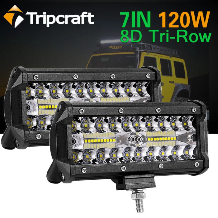 Tripraft 4/7inch Led Light Bar/Work Light 54W 120W Spot Led Work Light Bar Spot Beam for Offroad Tractor Truck 4x4 SUV CAR ATV
