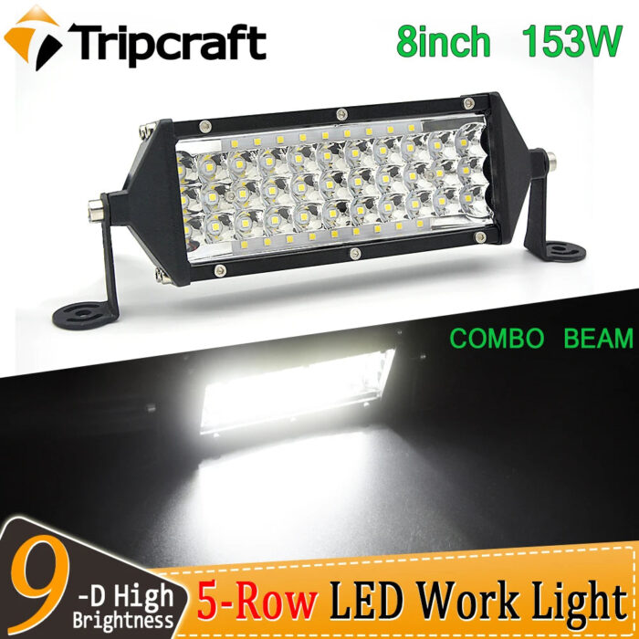 Tripraft 8inch 153w super slim Led Light Bar Work Light Combo Led Work Light Bar Beam for Offroad Tractor Truck 4x4 SUV ATV